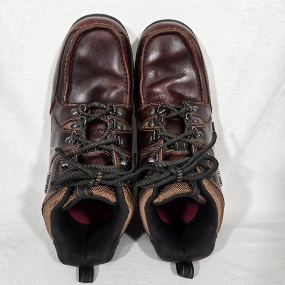 ROCKPORT XCS Burgundy & Brown Leather HIDRO-SHIELD Waterproof Boots Men Size 10 main image 10